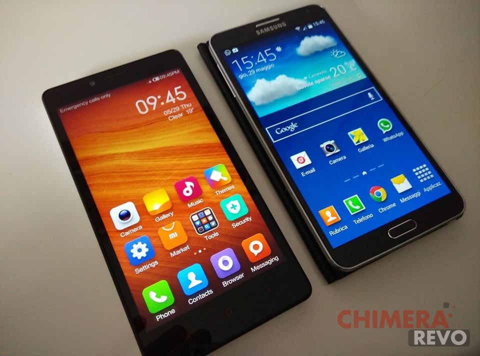 Xiaomi RedMi Note vs Galaxy Note 3
