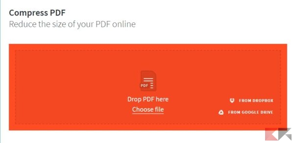comprimere file PDF
