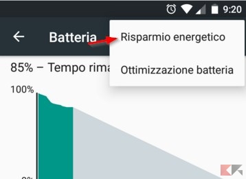 Risparmiare batteria su android