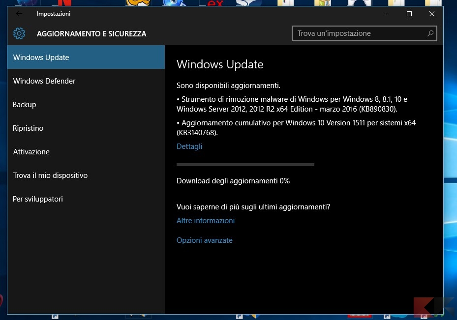windows update marzo 2016