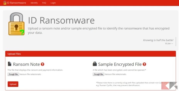 ID Ransomware service