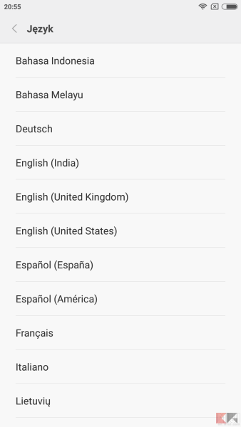 Xiaomi RedMi Note 3 Pro - Lingua ITALIANA