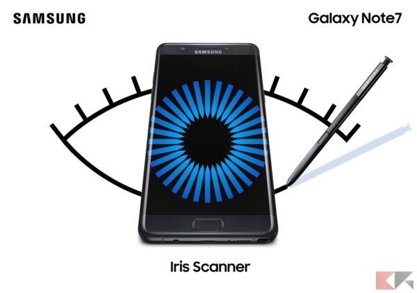Galaxy Note 7 iride scanner