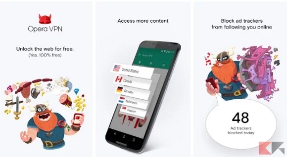Opera Free VPN - Unlimited VPN - App Android su Google Play