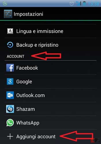 Cambiare account Play Store in Android