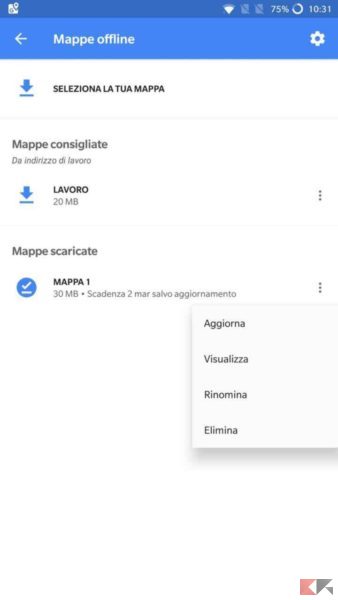 Come usare Google Maps offline senza Internet