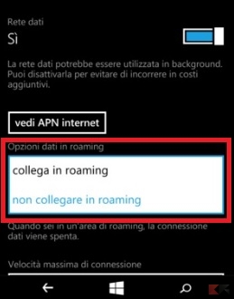 roaming dati