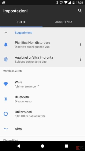 Utilizzo Dati - Android