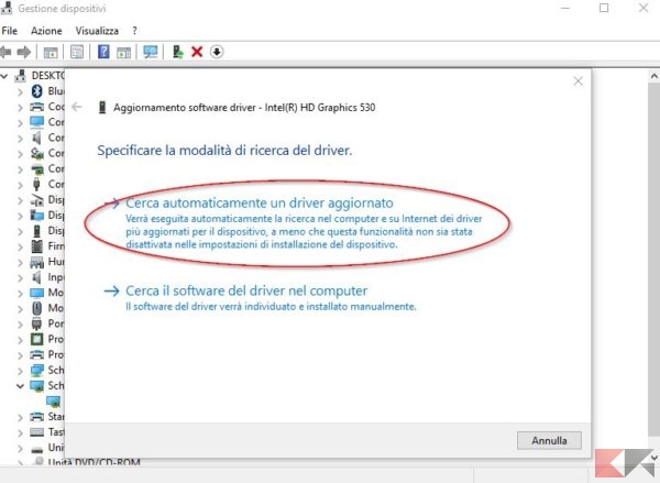 aggiornamento software driver windows 1