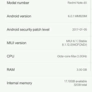 Xiaomi RedMi Note 4X
