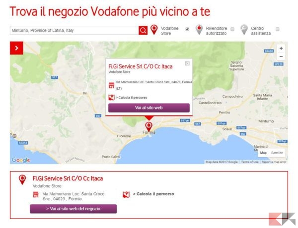 Copertura Vodafone 4G