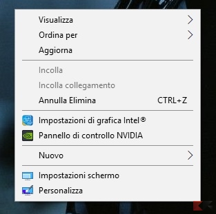 Ruotare schermo in Windows 10