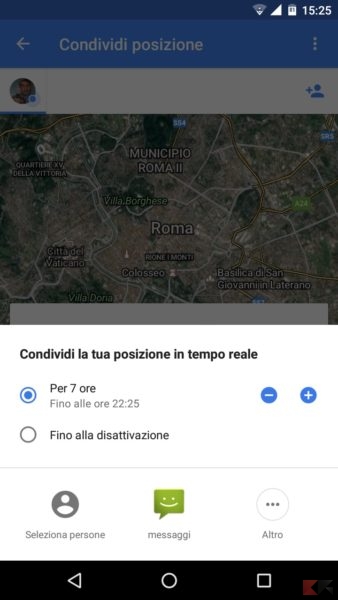 Google Maps posizione condivisa