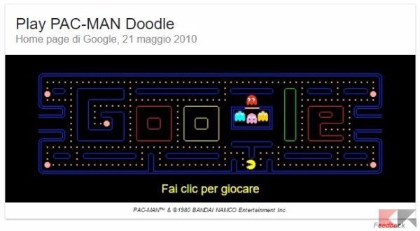 pac-man in google