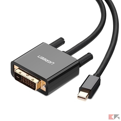 Mini DisplayPort DP Thunderbolt a DVI nero - codici sconto Ugreen