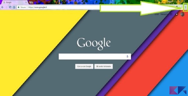 mostrare barra preferiti Google Chrome
