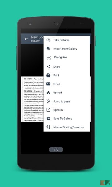 Come creare PDF con Android - Simple Scan