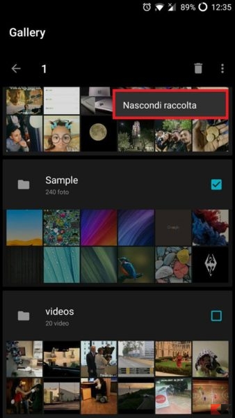 Come nascondere foto, video e file su OnePlus