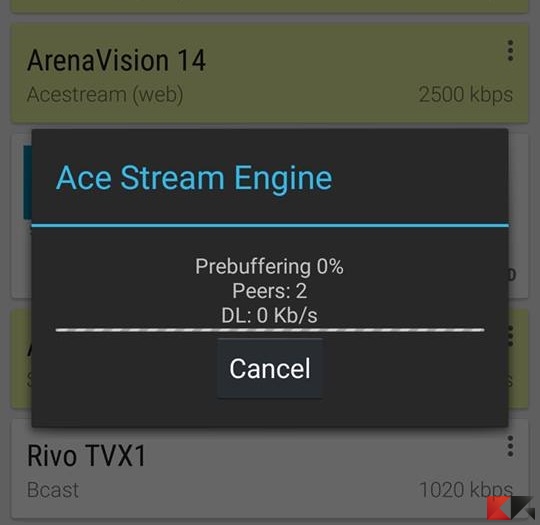 Acestream engine, vedere le partite in streaming in Hd senza scatti su Android