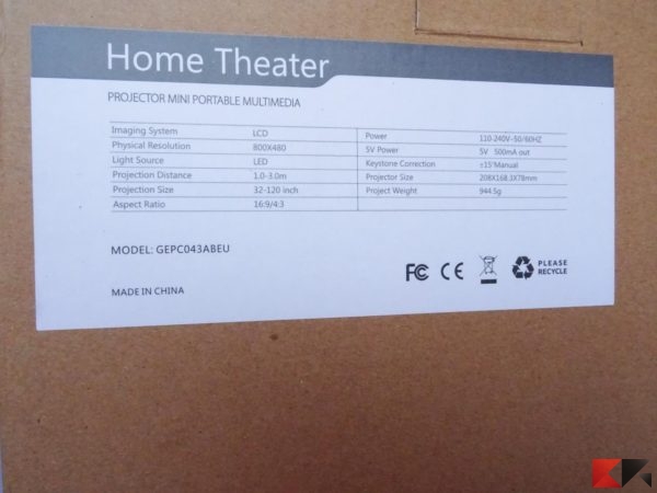 Proiettore portatile Home Cinema - Mpow