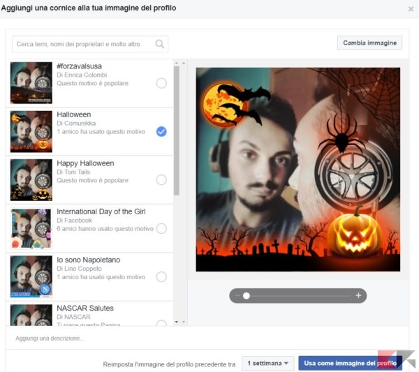 effetti halloween facebook e instagram