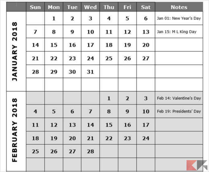 QuarterlyCalendarTemplate Calendarlabs1