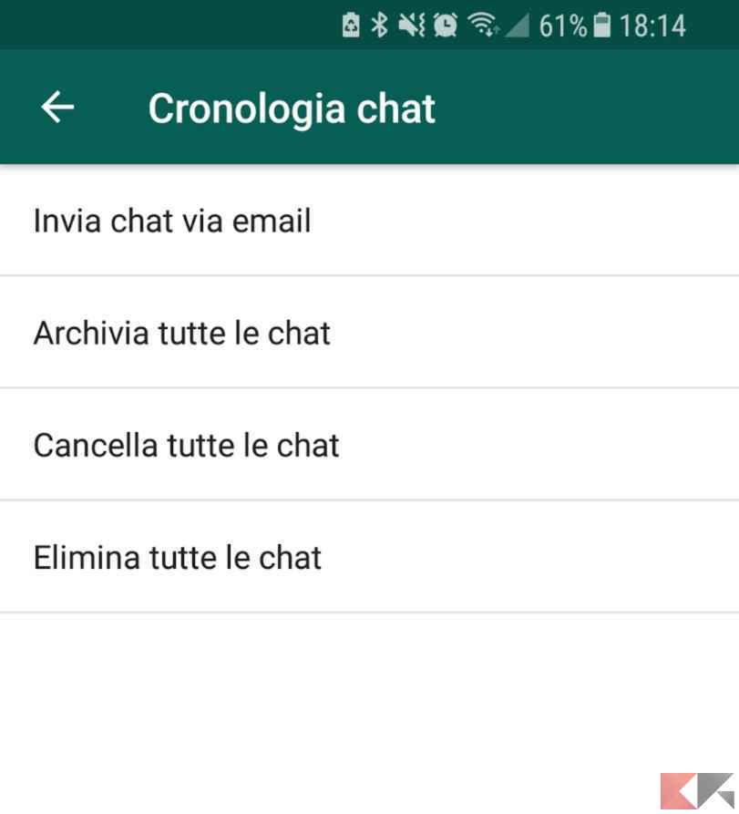 cancellare chat whatsapp