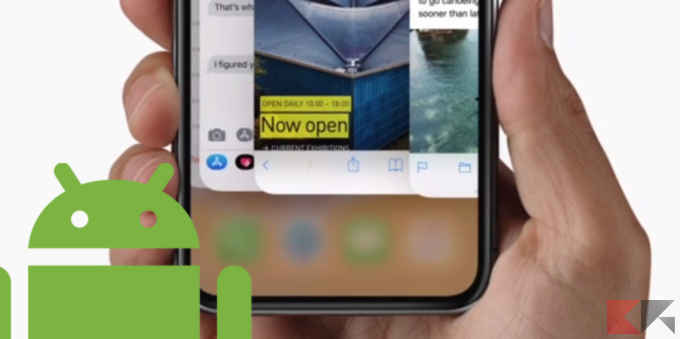 iphone x gesture android
