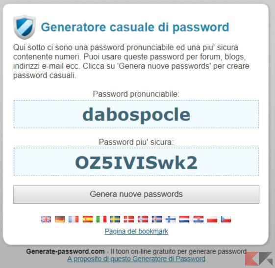generatore password