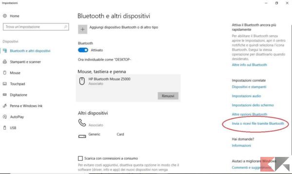 risolvere problemi Bluetooth Windows 10