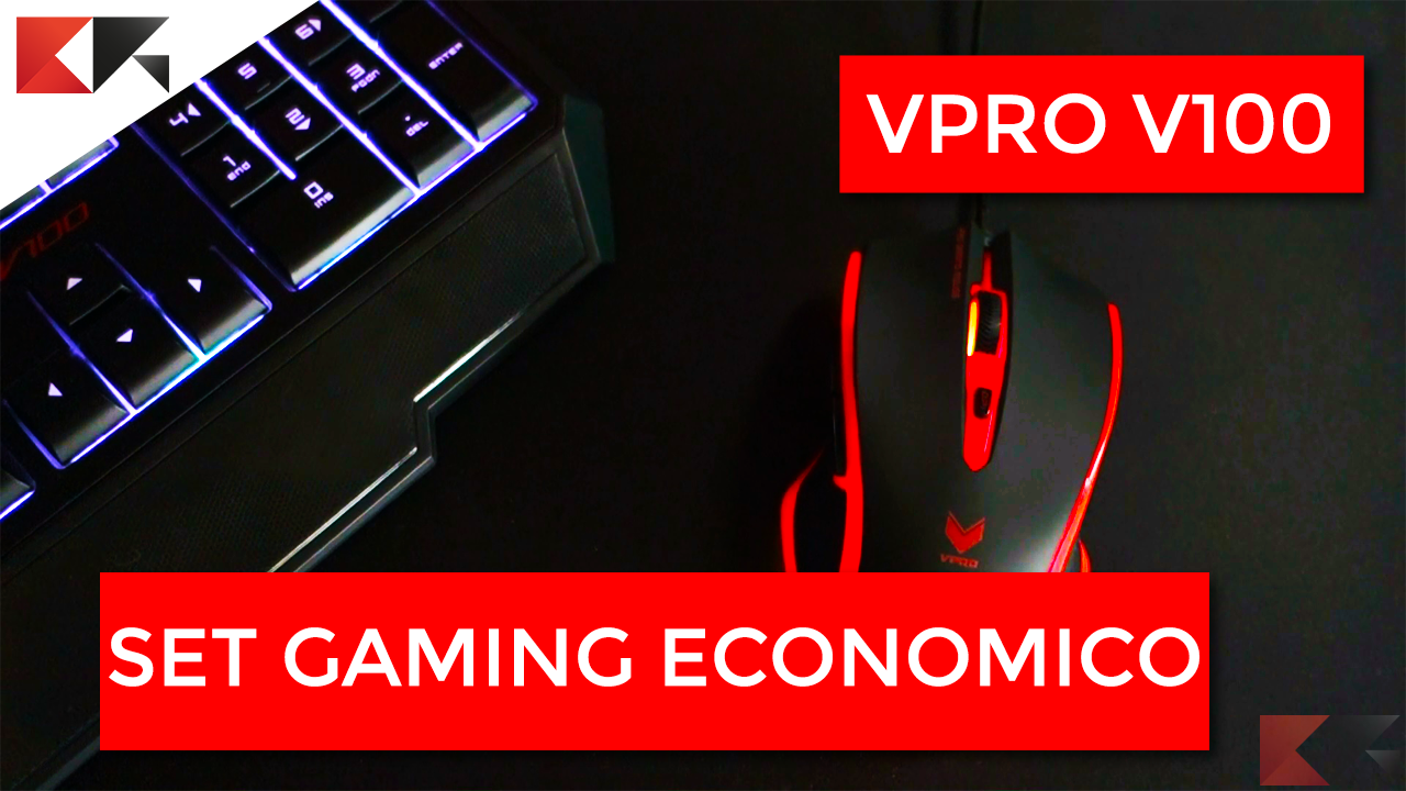 VPRO V100 - Rapoo Set VPRO V100 - Kit VPRO V100 tastiera mouse