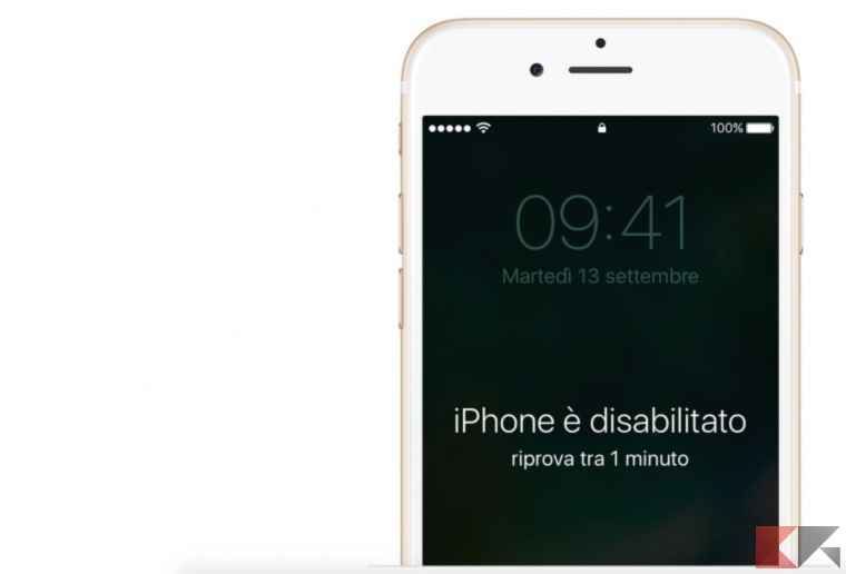 iphone disabilitato