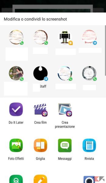 fare screenshot su dispositivi Samsung