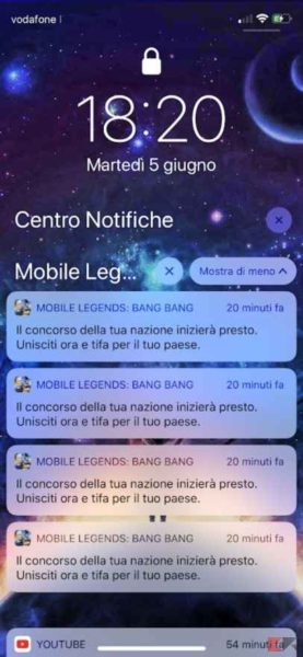 notifiche iOS 12