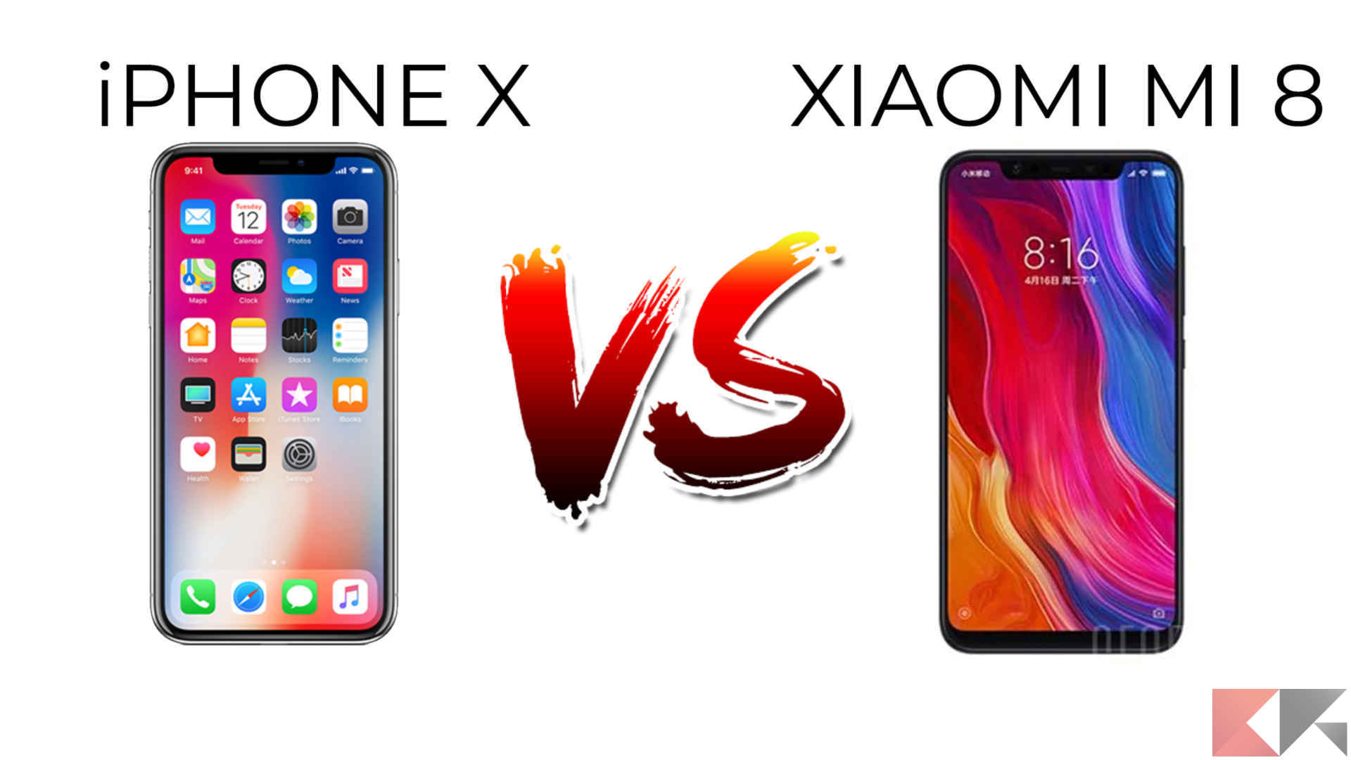 iphone x vs Xiaomi mi 8