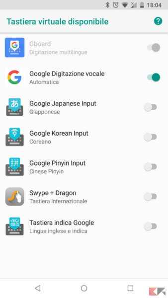 Rimuovere tastiera Swype Android2