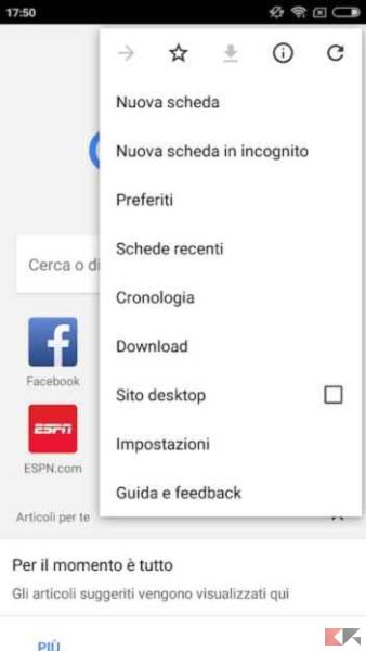 cache chrome android