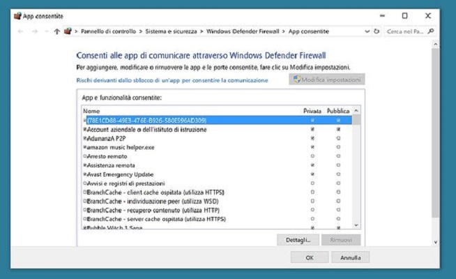 Come bloccare un programma con il firewall Windows 10