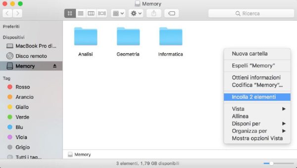 come trasferire file su hard disk esterno mac 2