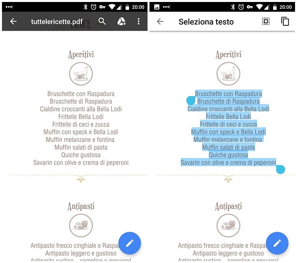 App per copiare testo da PDF su smartphone 1