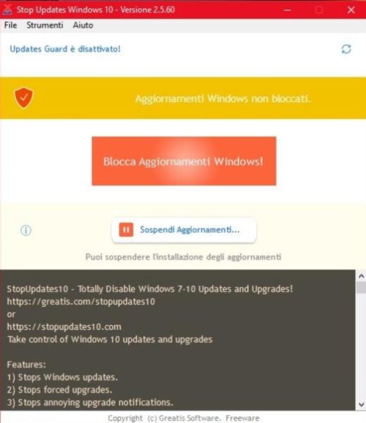 Come bloccare gli aggiornamenti su Windows 10