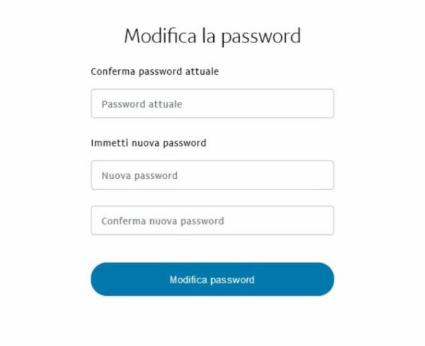Come cambiare password PayPal
