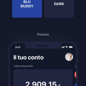 Come cambiare tema nell’app di Buddybank blu