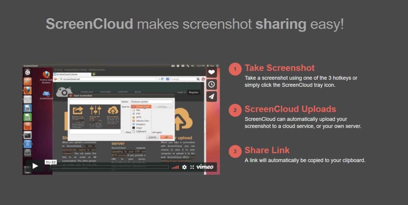 Come condividere screenshot su Linux con ScreenCloud 2
