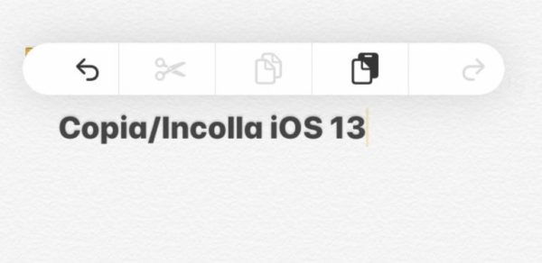 Come funziona il copia/incolla da iOS 13