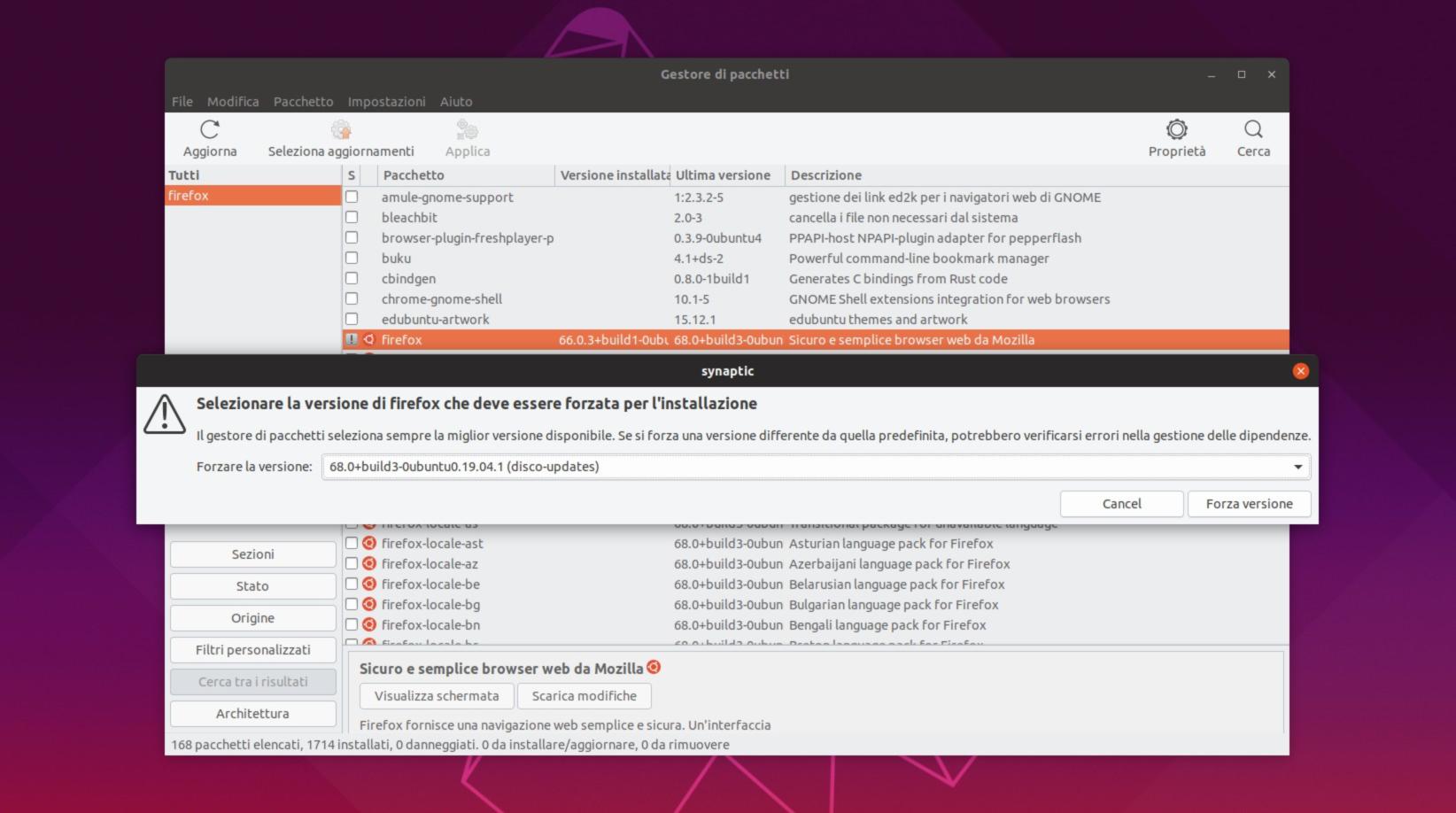 Come eseguire downgrade software su Ubuntu 3