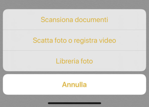 Come scansionare documenti con iPhone note