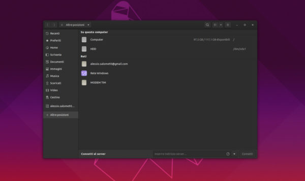 Come connettersi a un server con GNOME File Manager