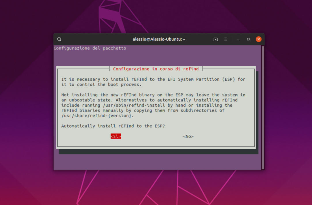 Come installare bootloader rEFInd su Linux 1