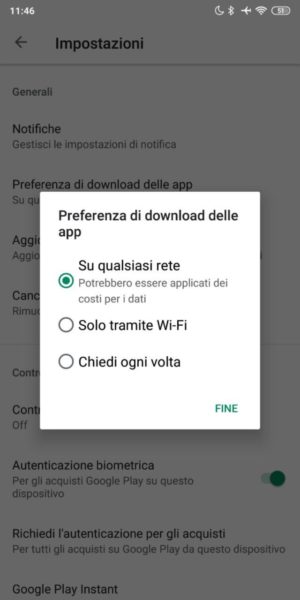 Come scaricare app Android con rete dati cellulare